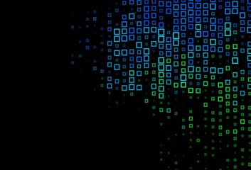 Dark Blue, Green vector layout with lines, rectangles.