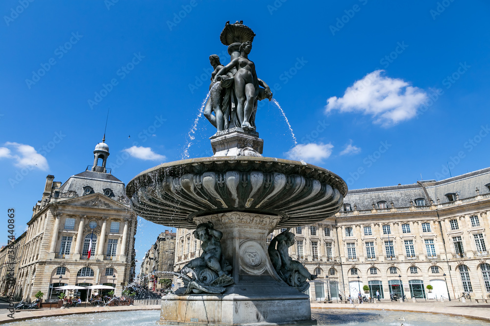 Wall mural Place de la Bourse in Bordeaux, France