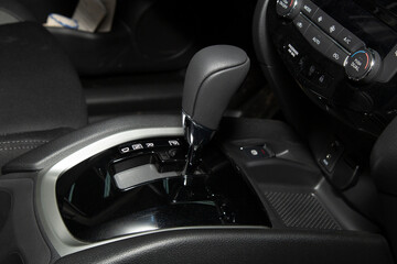 Obraz na płótnie Canvas Automatic transmission. The interior of the car.