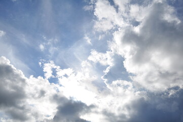 Beautiful sky and beautiful clouds on sun shine	