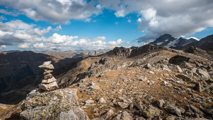 Fototapeta premium Arkhyz. Sofia's lakes. Sofia's waterfalls. Lakes on top of mountains. Landscape