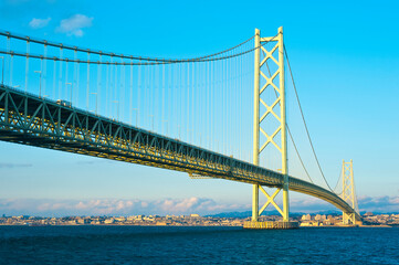 青空と明石海峡大橋