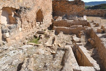 Old Christian cemetery of the Castle of Zorita de los Canes.
