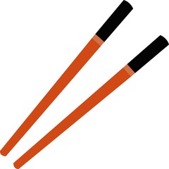 Vector illustration of chopsticks emoticon