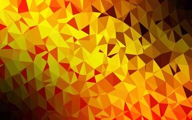 Obraz premium Light Orange vector abstract polygonal texture.