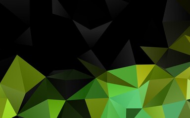 Light Green, Yellow vector abstract polygonal layout.