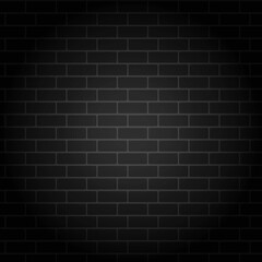 Fototapeta na wymiar the black brick wall background