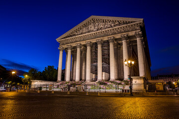 La Madeleine Church in Paris at night