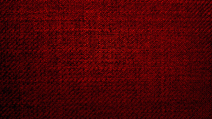 The texture of the red linen fabric. The background of red cloth. Background of red sack cloth.