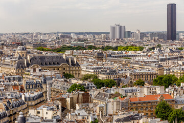 Fototapeta na wymiar Panorama of Paris from above