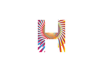 Abstract letter H logo design  And Minimalist Colorful Design.
