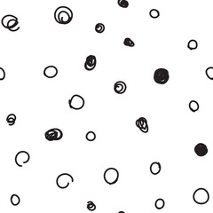 Dots seamless pattern. Hand drawn circles background texture.