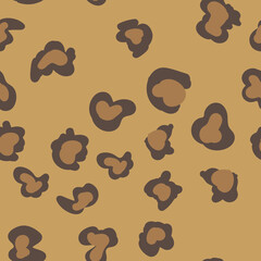 Animal print vector seamless pattern. Hand drawn exotic nature texture background.