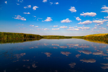 Autumn on a quiet lake