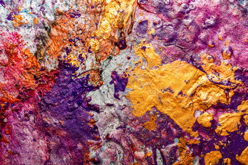 Colorful mix of acrylic vibrant colors. Fluid painting abstract texture.