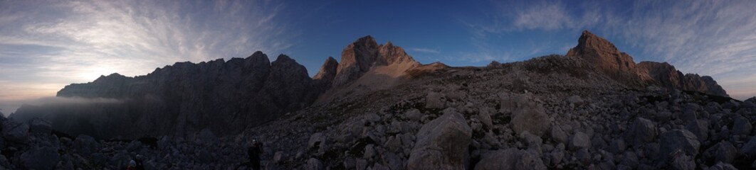 sunrise over the mountains