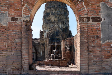 Prang Sam Yod the ancient monument in Lopburi. 