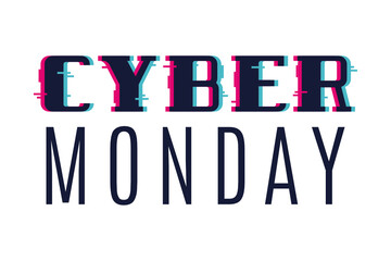 Cyber Monday Sale Sign, Cyber Monday Background, Black Friday, Online Shopping Sale Banner, Discount Banner, Clearance Sign Vector Illustration Background