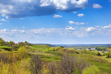 Fototapeta premium View of the Oka river, Russia