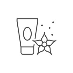 Organic cream line outline icon