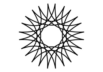 Estrella de veinticuatro puntas sobre fondo blanco