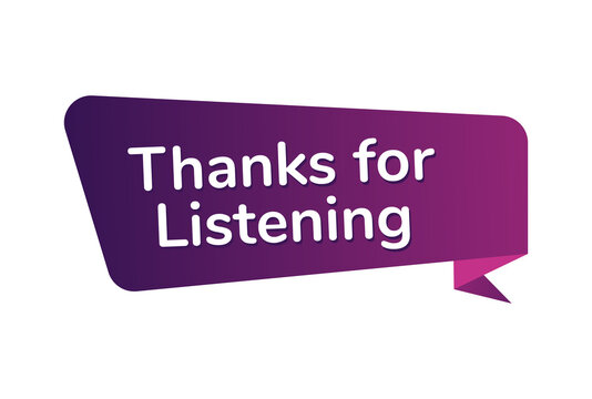 Thanks for listening image vector, thanks for listening banner design