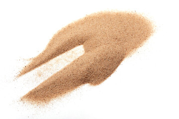 sand on the white background