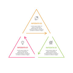 Creative concept for infographic with 3 steps, options, parts or processes. Business data visualization