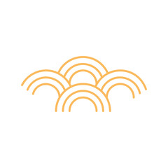 abstract gold half circles shapes decoration line design