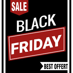 Black friday posters. Special discount and offer - Vector