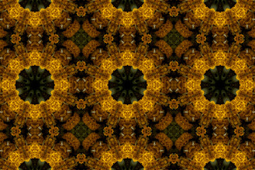 abstract colorful seamless pattern with floral motifs from flowers and leaves. High quality photo
