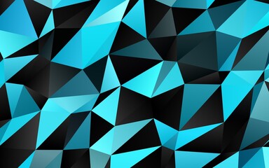 Light BLUE vector blurry triangle template.