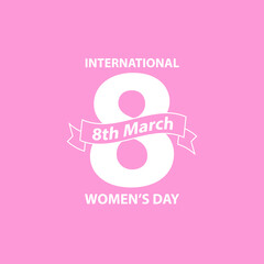 Happy Women's day 8th, 8 March holiday greeting card. Cute background for your card, greeting, invitational EPS Vector