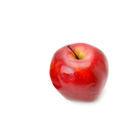 Appetizing apple isolated on a white background. Free space for text.