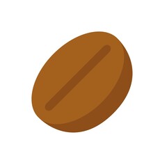 Coffee seed vector. Coffee seed on white background. free space for text. copy space. coffee logo design.