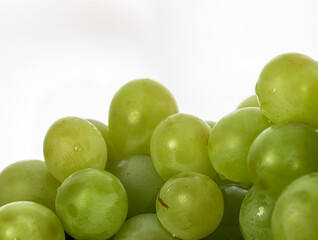 Close up de uvas verdes