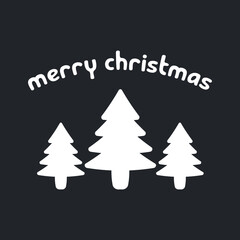 Merry Christmas - Creative typography lettering for Holiday Gift card EPS Vector