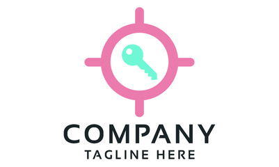 Key Target Vector Logo Template