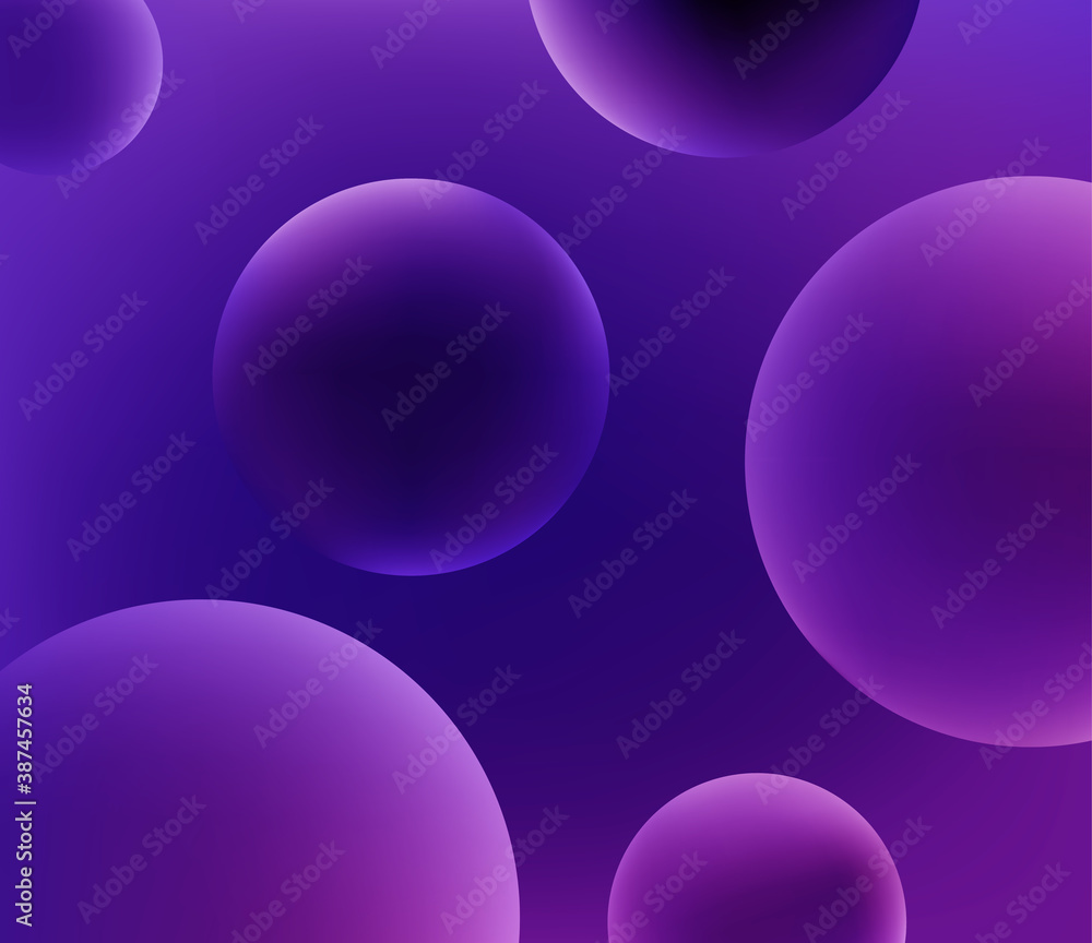 Poster Abstract vector background with 3d balls
