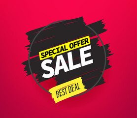 Black friday best deal vector advertising banner