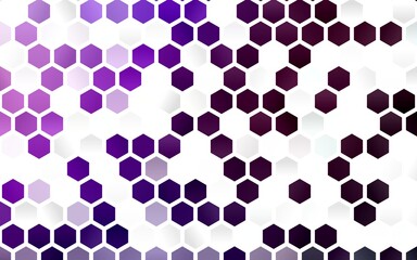 Light Purple vector template in hexagonal style.