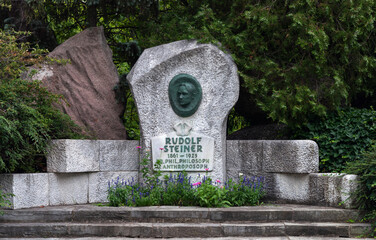 Monument to Austrian philosopher Rudolf Steiner in Vienna