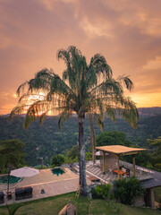 Sunset drone picture