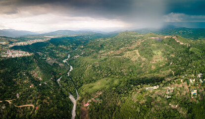 Panorama drone shot