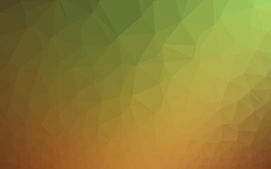 Light Green, Red vector shining triangular background.