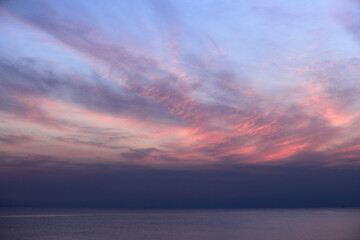 夕暮れの海