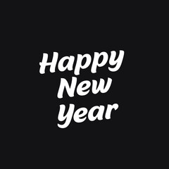 Happy New Year 2020, holiday, simple lettering typography, gift or invitational card, invitation EPS Vector 
