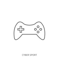 Mascot cybersport Logo for team with gamepad for play video game for gamer