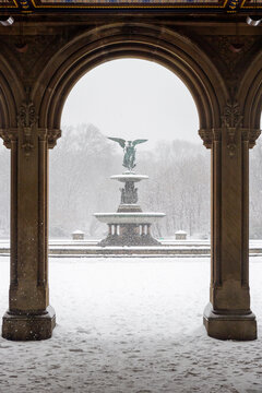 Bethesda Terrace and Fountain Winter Photoshoot 