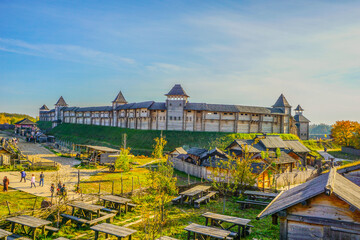 Wooden Kiev fortress of the times of Kievan Rus